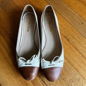 Prada Cap Toe Ballet Flats